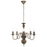 vidaXL Candelabro Stile Anticato Nero 5 Lampadine E14