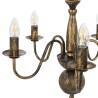 vidaXL Candelabro Stile Anticato Nero 5 Lampadine E14