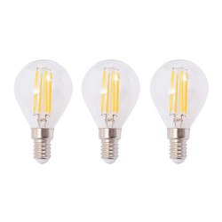 vidaXL Plafoniera con 3 Lampadine a LED a Incandescenza 12 W