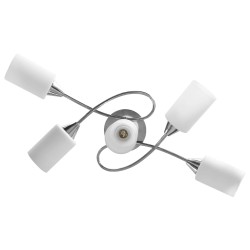 vidaXL Lampadario Paralumi in Ceramica 5 Lampadine E14 Bianco a Cono