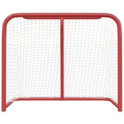 vidaXL Porta da Hockey Rossa e Bianca 183x71x122 cm in Poliestere