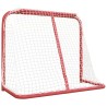 vidaXL Porta da Hockey Rossa e Bianca 183x71x122 cm in Poliestere