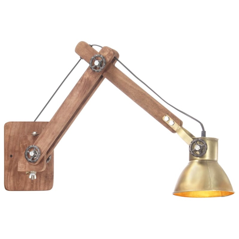 vidaXL Lampada da Parete Stile Industriale Ottone Rotonda E27