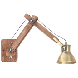 vidaXL Lampada da Parete Stile Industriale Ottone Rotonda E27