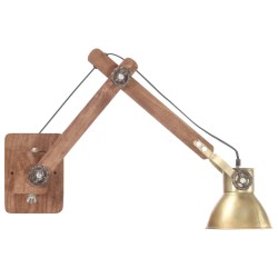 vidaXL Lampada da Parete Stile Industriale Ottone Rotonda E27