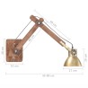 vidaXL Lampada da Parete Stile Industriale Ottone Rotonda E27