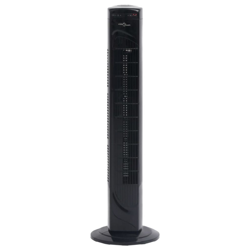 vidaXL Ventilatore a Torre con Telecomando e Timer Φ24x80 cm Nero