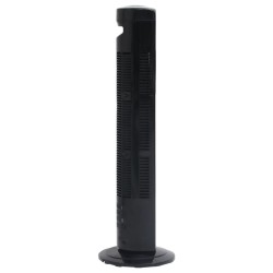 vidaXL Ventilatore a Torre con Telecomando e Timer Φ24x80 cm Nero