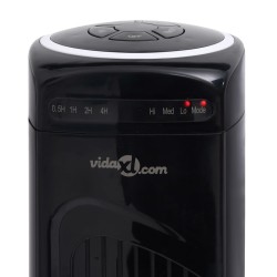 vidaXL Ventilatore a Torre con Telecomando e Timer Φ24x80 cm Nero