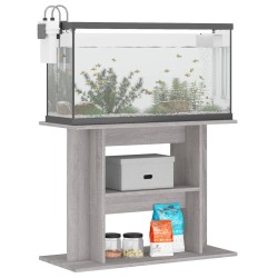 vidaXL Supporto Acquario 80x35x60 cm Legno ingegnerizzato Grigio Cemento