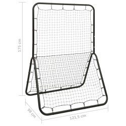 vidaXL Rete da Rimbalzo Sport Baseball Softball 121,5x98x175cm Metallo