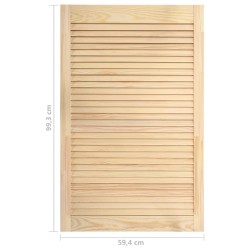 vidaXL Ante a Lamelle 2 pz in Legno Massello di Pino 99,3x59,4 cm