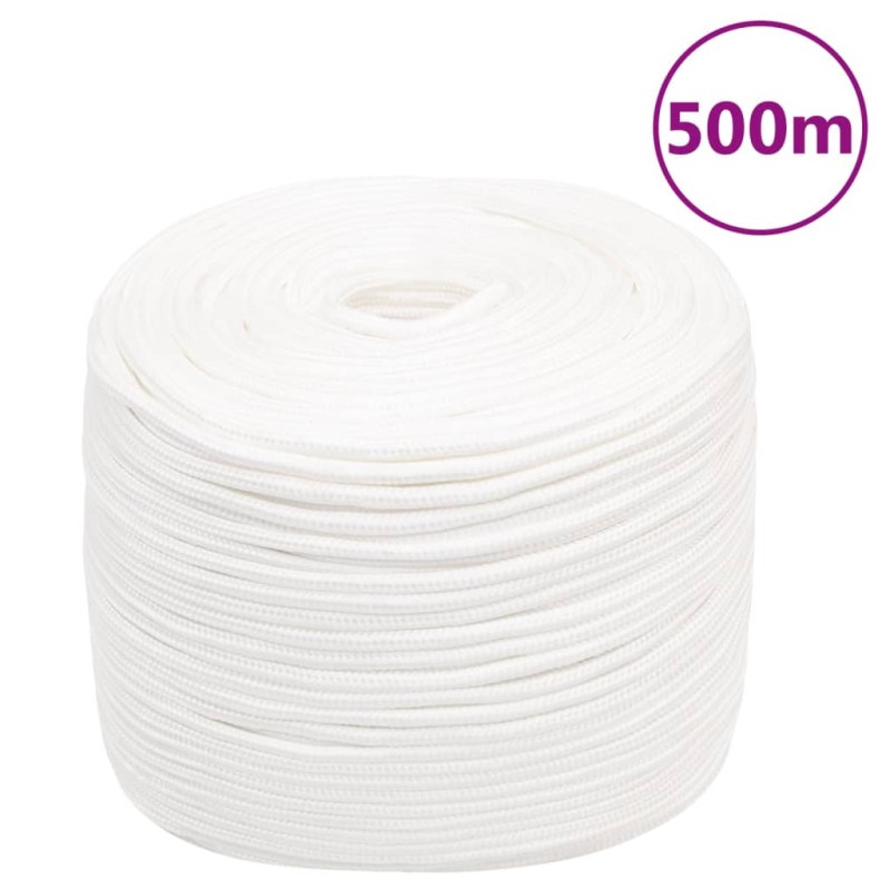 vidaXL Corda Nautica Completamente Bianca 10 mm 500 m in Polipropilene