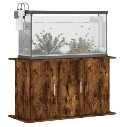 vidaXL Supporto Acquario 101x41x58 cm in Legno ingegnerizzato Rovere Fumo