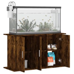 vidaXL Supporto Acquario 101x41x58 cm in Legno ingegnerizzato Rovere Fumo