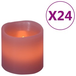 vidaXL Candele Elettriche a LED 24 pz Bianco Caldo