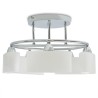 vidaXL Lampada Soffitto Paralumi Elissoidi Vetro 5 Lampadine E14 200 W