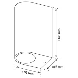 Ranex Luce da Parete Doppia a LED 6 W Grigia 5000.331