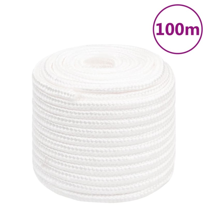 vidaXL Corda Nautica Completamente Bianca 18 mm 100 m in Polipropilene