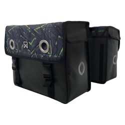 Willex Borse da Bicicletta Eco 30 L Tarpaulin Verde e Nero 