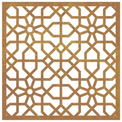 vidaXL Decorazione Muro da Giardino 55x55 cm Moresco Acciaio Corten