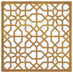 vidaXL Decorazione Muro da Giardino 55x55 cm Moresco Acciaio Corten