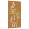 vidaXL Decorazione Muro da Giardino 105x55 cm Bambù in Acciaio Corten