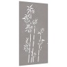 vidaXL Decorazione Muro da Giardino 105x55 cm Bambù in Acciaio Corten