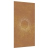 vidaXL Decorazione Muro da Giardino 105x55 cm Sole in Acciaio Corten