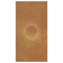 vidaXL Decorazione Muro da Giardino 105x55 cm Sole in Acciaio Corten