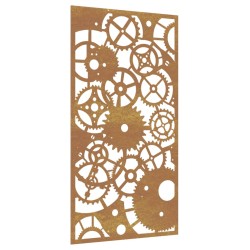 vidaXL Decorazione Muro Giardino 105x55 cm Ingranaggio Acciaio Corten