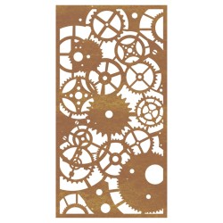 vidaXL Decorazione Muro Giardino 105x55 cm Ingranaggio Acciaio Corten