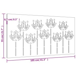 vidaXL Decorazione Muro da Giardino 105x55 cm Fiore in Acciaio Corten