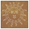 vidaXL Decorazione Muro da Giardino 55x55 cm Sole in Acciaio Corten