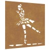 vidaXL Decorazione Muro Giardino 55x55 cm Ballerina in Acciaio Corten