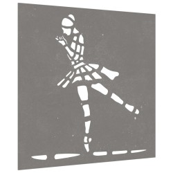 vidaXL Decorazione Muro Giardino 55x55 cm Ballerina in Acciaio Corten