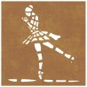 vidaXL Decorazione Muro Giardino 55x55 cm Ballerina in Acciaio Corten