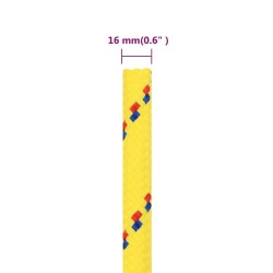 vidaXL Corda Nautica Gialla 16 mm 250 m in Polipropilene