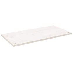 vidaXL Piano Scrivania Bianco 100x60x2,5 cm in Legno Massello di Pino