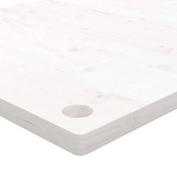 vidaXL Piano Scrivania Bianco 100x60x2,5 cm in Legno Massello di Pino