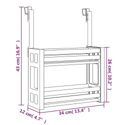 vidaXL Organizer Sotto Lavello 34x12x26 cm in Alluminio