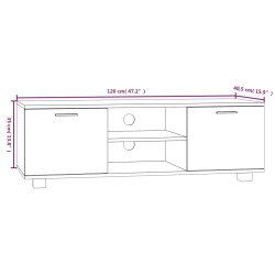 Mobile TV Rovere Marrone 120x40,5x35 cm in Legno Ingegnerizzato