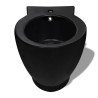 vidaXL Set Toilette e Bidè in Ceramica Nero