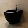 vidaXL Set Toilette e Bidè in Ceramica Nero