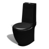 vidaXL Set Toilette e Bidè in Ceramica Nero