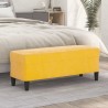 vidaXL Panca giallo 100x35x41 cm in Velluto