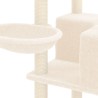 vidaXL Albero per Gatti con Tiragraffi in Sisal Crema 167 cm