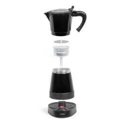 Livoo Caffettiera Elettrica Mokka 0,3 L 480 W Nera