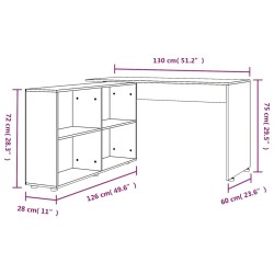 Scrivania ad Angolo Grigio Cemento in Legno Ingegnerizzato