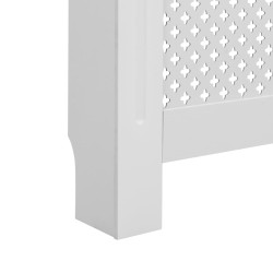 vidaXL Coperture per Radiatori 2 pz Bianche 152x19x81,5 cm in MDF